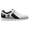 FootJoy Pro Spikeless White-Black Mens Golf Shoes - Cosmetic Blem -Sports Golf Shop 16421