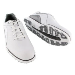 FootJoy Pro Spikeless White-Grey Mens Golf Shoes - Cosmetic Blem -Sports Golf Shop 16428 WHITEGREY 2