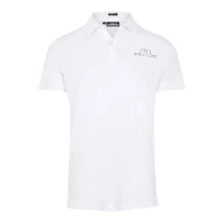 J.Lindeberg J. Lindeberg Bridge Amer Fit White Mens Golf Polo