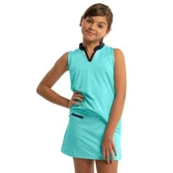 Lucky In Love Birdie Girls Sleeveless Golf Polo -Sports Golf Shop 20455 OPAL470