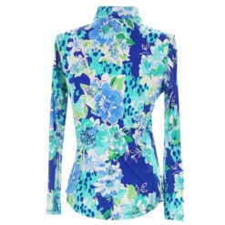 Gottex Zip Mock Womens Long Sleeve Sun Shirt 9 Gottex Zip Mock Womens Long Sleeve Sun Shirt -Sports Golf Shop 20947 BLUEJANE 1