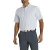 FootJoy Pique Mixed Stripe Self Collar White-Ice Blue Mens Golf Polo -Sports Golf Shop 21004 WHITEICEBLUE 50c03b2d e2b3 4be7 9fe9 c5eae9ae3a51