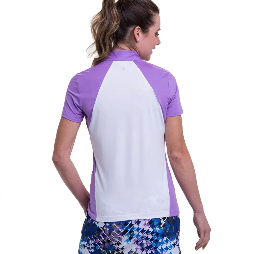 EP New York Short Sleeve Color Block White Multi Womens Golf Polo 4 EP New York Short Sleeve Color Block White Multi Womens Golf Polo - Image 2