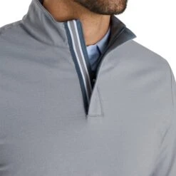 FootJoy Stretch Jersey Heather Grey Mens Golf 1/4 Zip 7 FootJoy Stretch Jersey Heather Grey Mens Golf 1/4 Zip -Sports Golf Shop 22722 HEATHERGREY 2