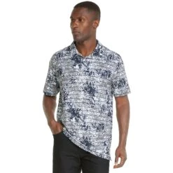 PUMA Golf Puma Cloudspun Tropic Leaves Mens Golf Polo