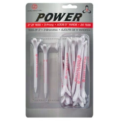 Zero Friction Tour 3-Prong Golf Tees - 20 Pack -Sports Golf Shop 23750 WHITE