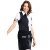 Kinona Striped It Black Womens Sleeveless Golf Polo