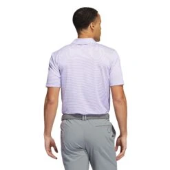 Adidas Golf Adidas Ottoman Stripe Mens Golf Polo -Sports Golf Shop 26924 LGHTPURPLEWHT 1