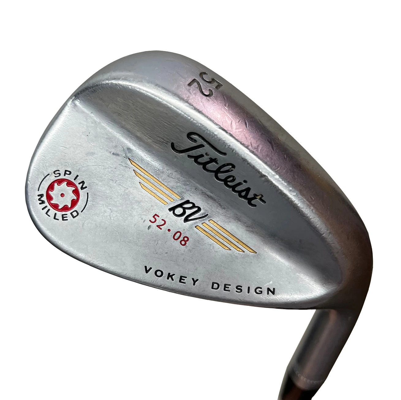 Used Titleist Vokey Spin Milled Red 52.08 Wedge 27058 3 Used Titleist Vokey Spin Milled Red 52.08 Wedge 27058