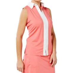 Belyn Key Contrast Womens Sleeveless Golf Polo -Sports Golf Shop TSL0002 CRL 1